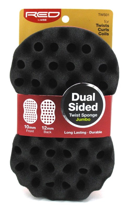 Kiss Red Twist Sponge Jumbo Dual Sided