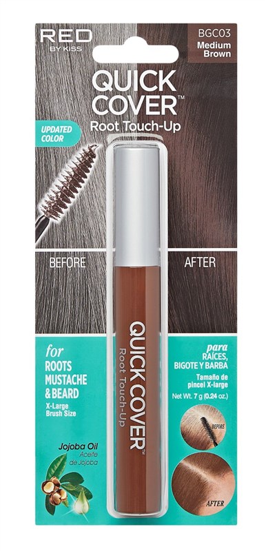 Kiss Red Root Touch-Up Brush Medium Brown (3 Pieces)