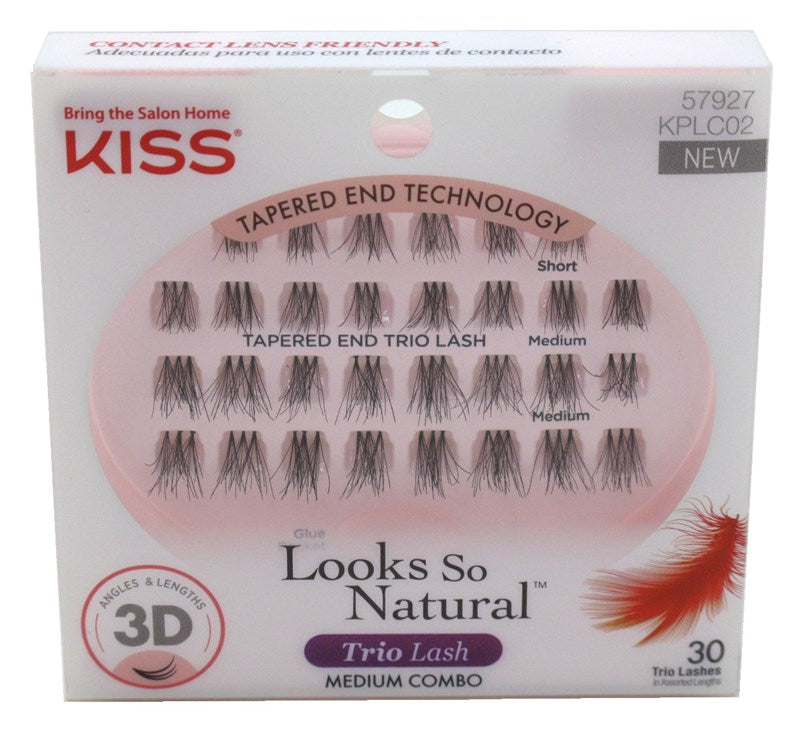 Kiss Looks So Natural Trio Lashes Medium Combo 30 Count