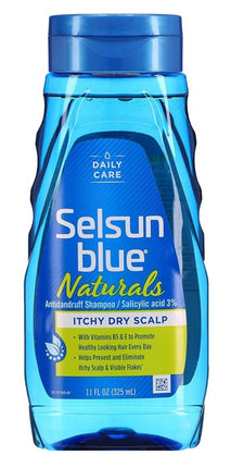 Selsun Blue Shampoo Naturals Dandruff Itchy Dry Scalp 11oz