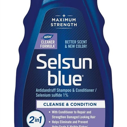 Selsun Blue Shampoo Dandruff Cleanse&Condition 2-In-1 11oz