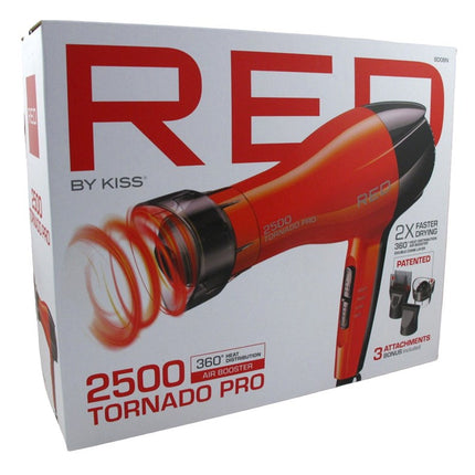 Kiss Red Dryer Tornadopro 2000 1200 Watt With 3 Attachments