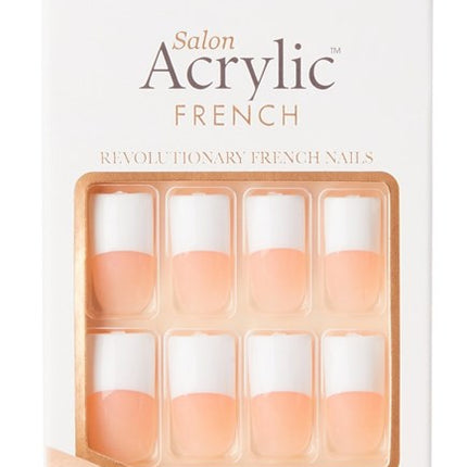 Kiss Salon Acrylic French 28 Count Long Length Nude
