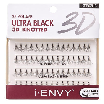 Kiss I Envy 3D Knotted Lashes Ultra Black Medium Length