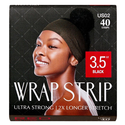Kiss Red Wrap Strip Ult-Strong Black 40 Strips 3.5Inch (6 Pieces)