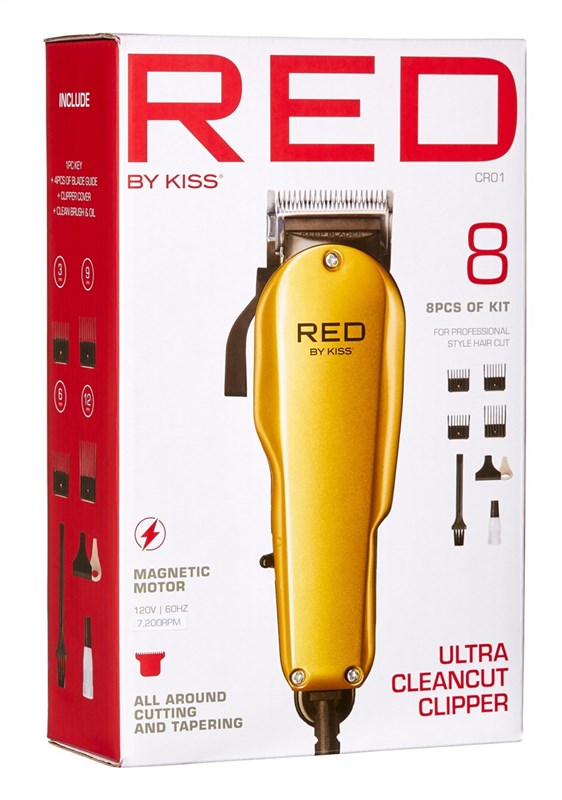 Kiss Red Clipper Ultra Clean Cut 8 Piece Kit