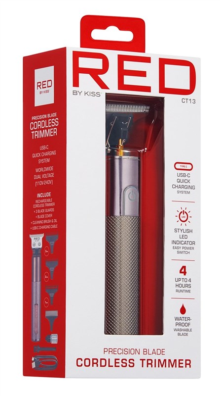 Kiss Red Trimmer Precision Blade Cordless