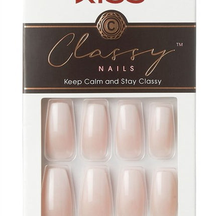 Kiss Classy Nails 28 Count Long Length Pink