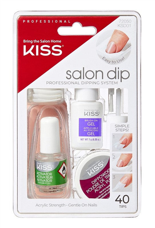 Kiss Salon Dip Prof Dipping System Acrylic Strength 40 Tip