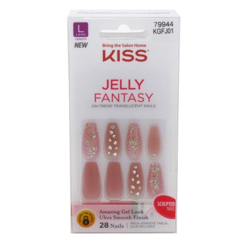 Kiss Jelly Fantasy 28 Count Rosey Long Length