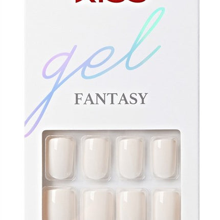 Kiss Gel Fantasy Ready-To-Wear 28 Count Offwhite Short Length
