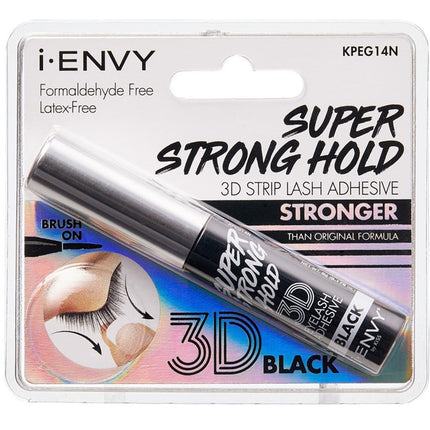 Kiss I Envy Eyelash Adhesive 3D Super Strong Hold Black