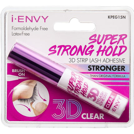 Kiss I Envy Eyelash Adhesive 3D Super Strong Hold Clear