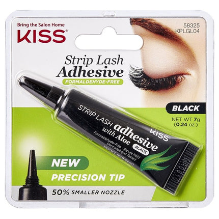 Kiss Strip Lash Adhesive With Aloe Tube (Black) 0.24oz