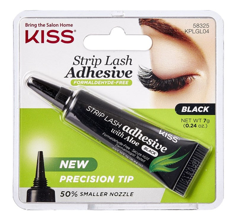 Kiss Strip Lash Adhesive With Aloe Tube (Black) 0.24oz