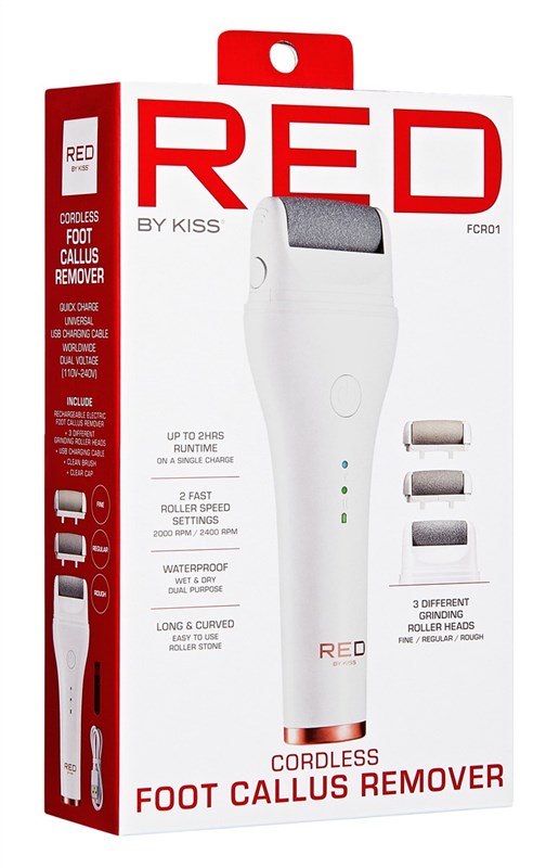 Kiss Red Foot Callus Remover Cordless