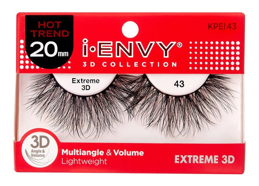 Kiss I Envy Extreme 3D Lashes #43 Multi-Angle & Volume 20Mm