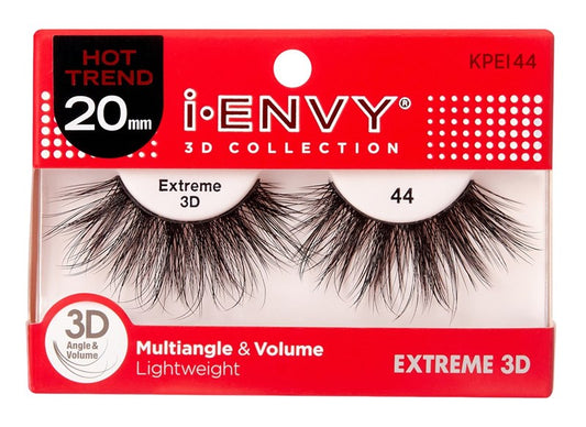 Kiss I Envy Extreme 3D Lashes #44 Multi-Angle & Volume 20Mm