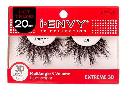 Kiss I Envy Extreme 3D Lashes #45 Multi-Angle & Volume 20Mm