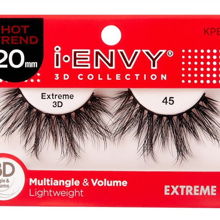 Kiss I Envy Extreme 3D Lashes #45 Multi-Angle & Volume 20Mm