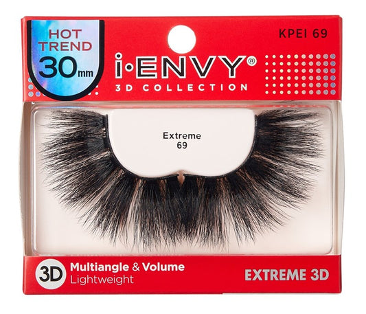 Kiss I Envy Extreme 3D Lashes #69 Multi-Angle & Volume 30Mm