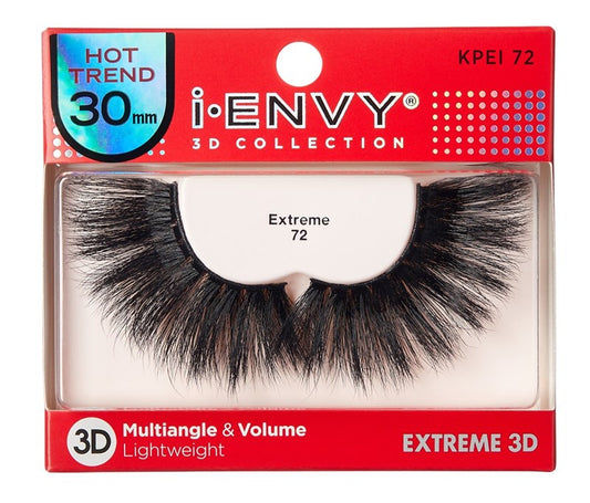 Kiss I Envy Extreme 3D Lashes #72 Multi-Angle & Volume 30Mm
