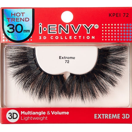 Kiss I Envy Extreme 3D Lashes #72 Multi-Angle & Volume 30Mm