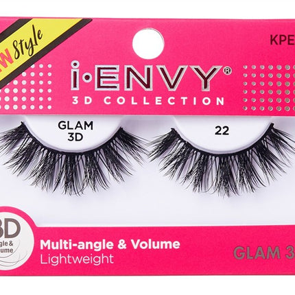 Kiss I Envy Glam 3D Lashes #22 Multi-Angle And Volume
