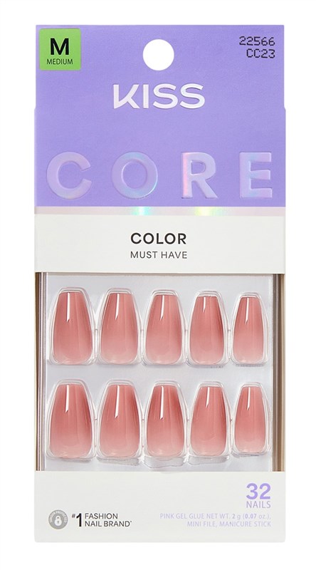 Kiss Core Color Nails Press On 32 Count Jubilation
