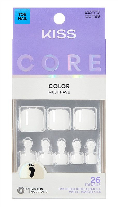 Kiss Core Color Toe-Nail Press On 26 Count Toe-Tally Yours