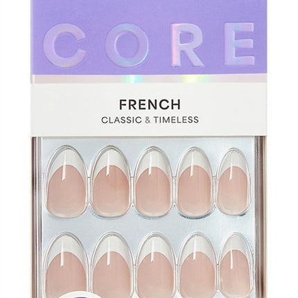 Kiss Core French Nails Press On 32 Count Medium Curiosity