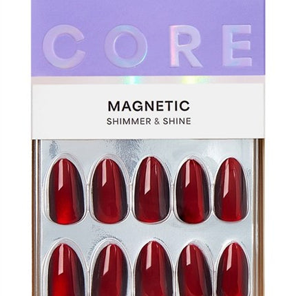 Kiss Core Magnetic Nails Press On 32 Ct Medium Apple Blossom
