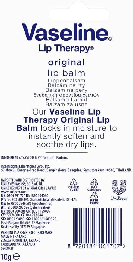 Vaseline Lip Therapy Advanced 0.35oz (12in) Display