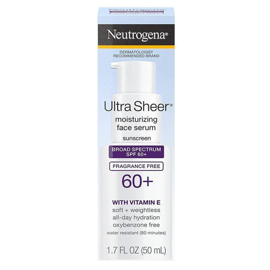 Neutrogena Ultra Sheer Spf#60+ Moisturizing Face Serum 1.7oz