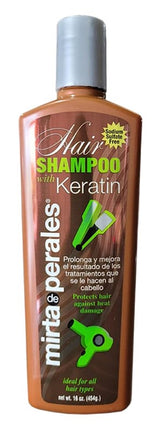 Mirta De Perales Shampoo With Keratin Sulfate-Free 16oz