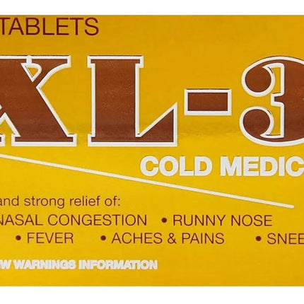 Xl-3 Cold Medicine Tablets 20 Count