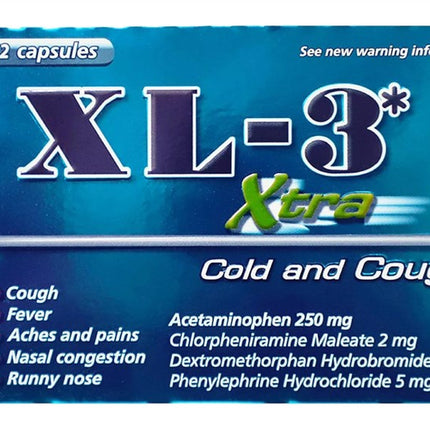 Xl-3 Xtra Cold And Cough Capsules 12 Count