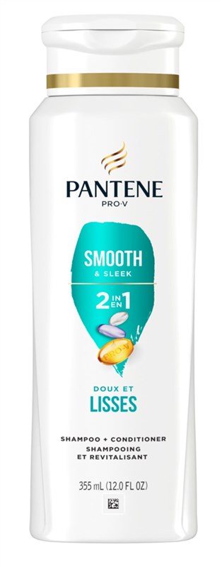 Pantene Shampoo 2-In-1 Smooth & Sleek 12oz