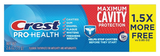 Crest Toothpaste 2.6oz Pro- Health Max Cavity)