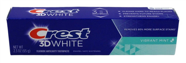 Crest Toothpaste 2.3oz 3D White Vibrant Mint (24 Pieces)