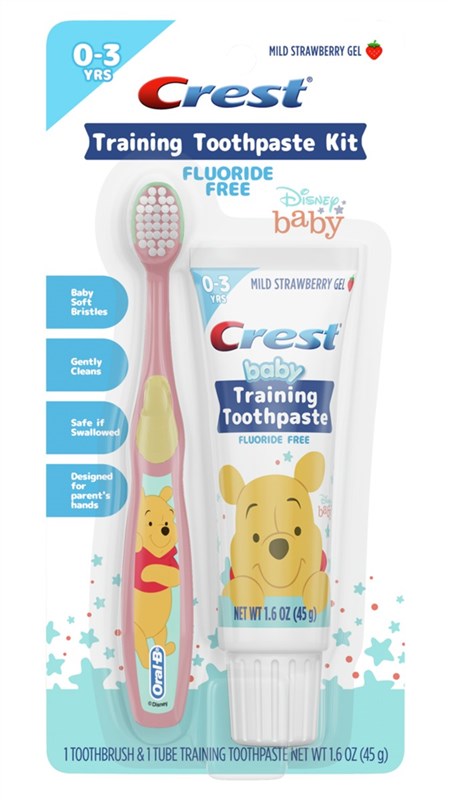 Crest Baby Training Toothpaste Kit Mild Strawberry Gel