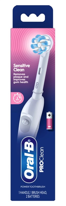 Oral-B Toothbrush Pro Clean White Sensitive Clean Battery