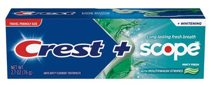 Crest Toothpaste 2.7oz Plus Scope + Whitening Minty Fresh