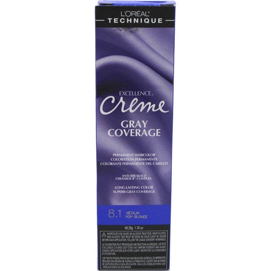 Loreal Excel Creme Color #8.1 Medium Ash Blonde 1.74oz