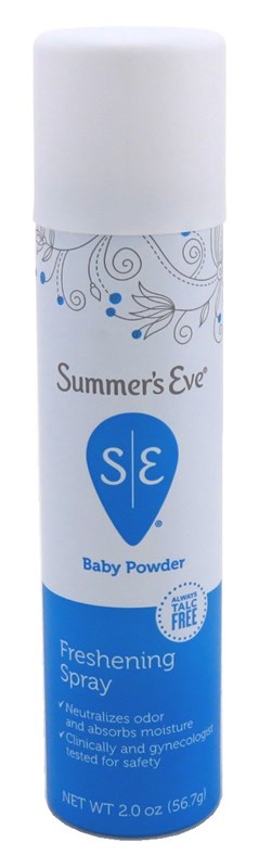 Summers Eve Freshening Spray 2oz Baby Powder