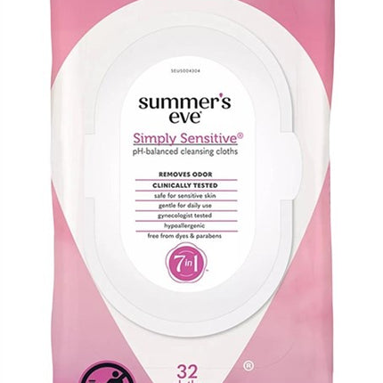 Summers Eve Cleansing Cloths 32 Count Soft Pk Sensitive