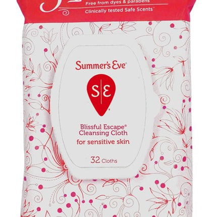 Summers Eve Cleansing Cloths 32 Count Soft Pk Bliss Escape