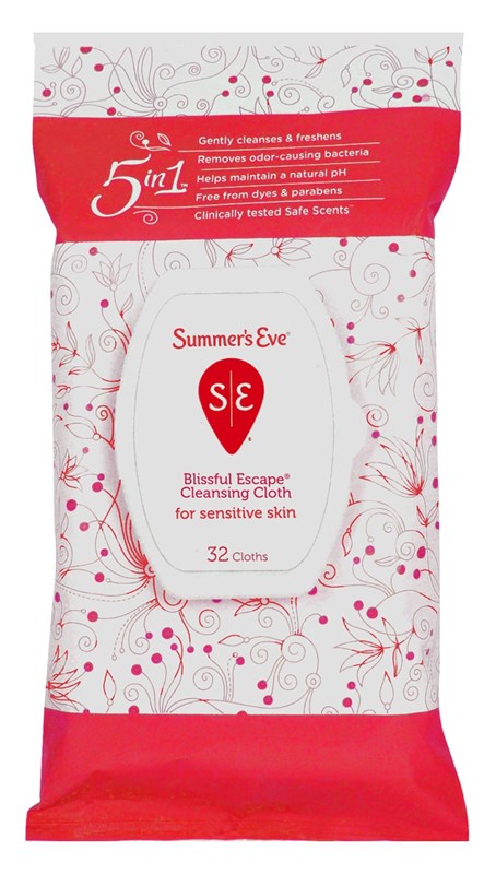 Summers Eve Cleansing Cloths 32 Count Soft Pk Bliss Escape