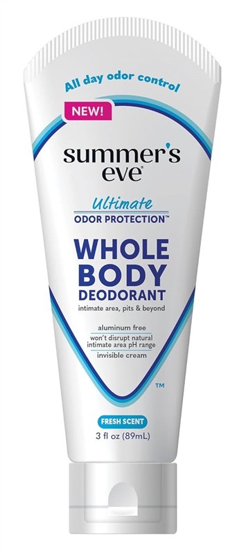 Summers Eve Whole Body Cream Deodorant Fresh Scent 3oz