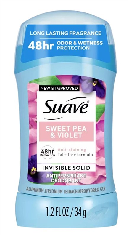 Suave Deodorant 1.2oz 48Hr Sweet Pea + Violet (12 Pieces)